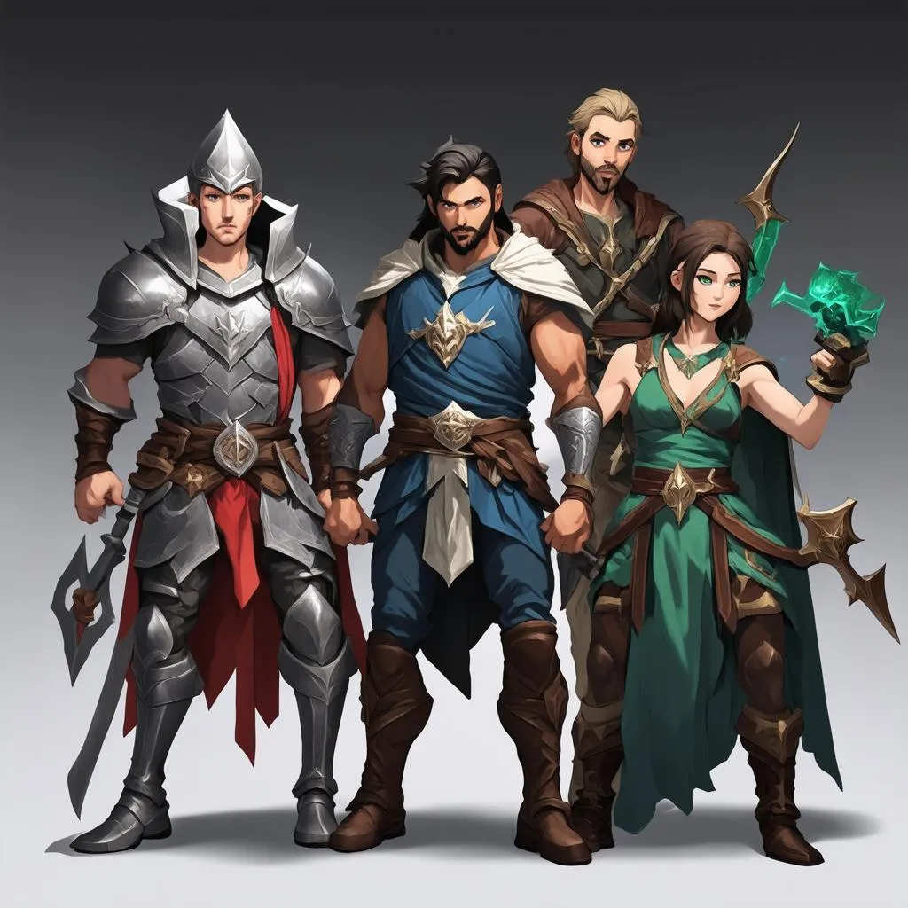 Group of RPG characters