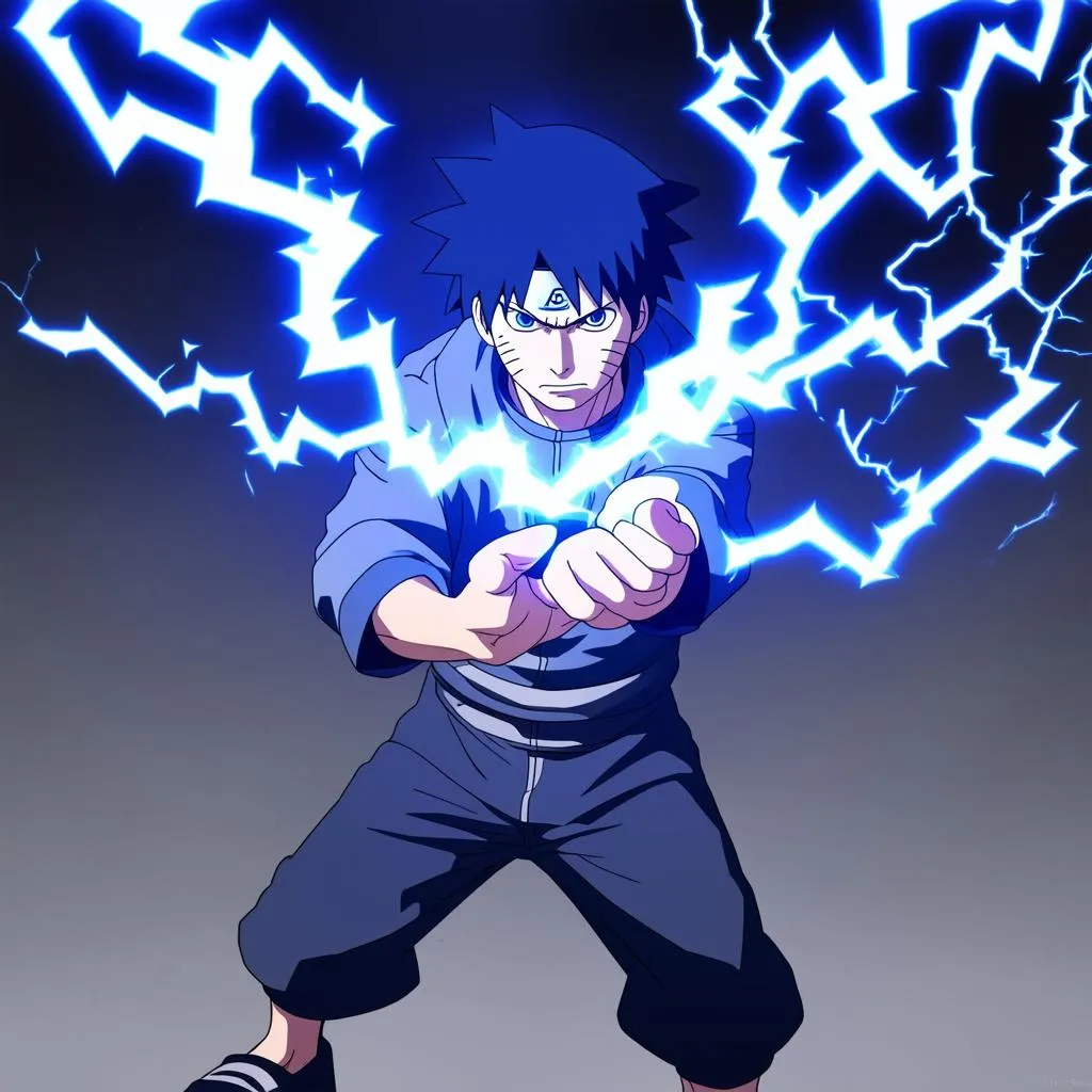 Sasuke Uchiha tung Chidori