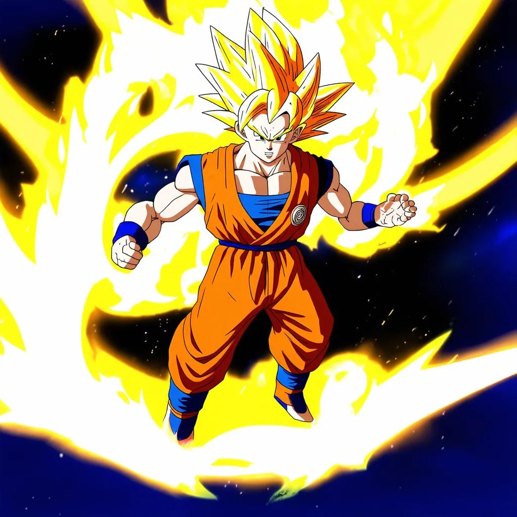 Songoku biến hình Super Saiyan