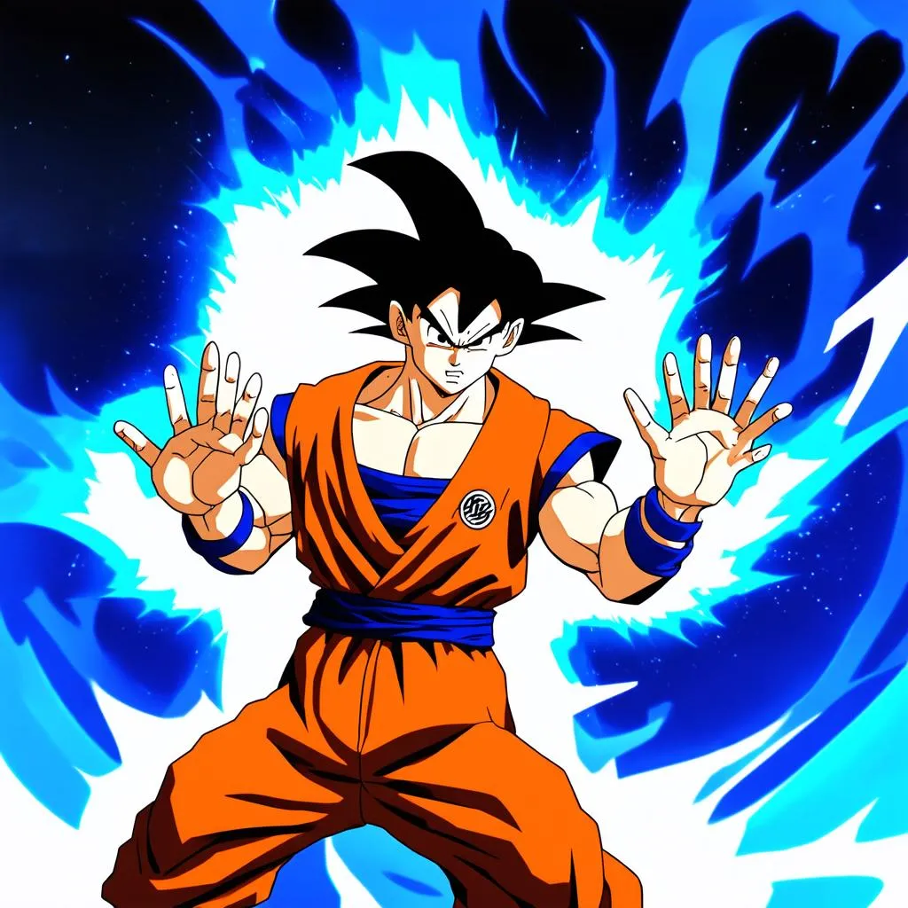 Goku using Kamehameha