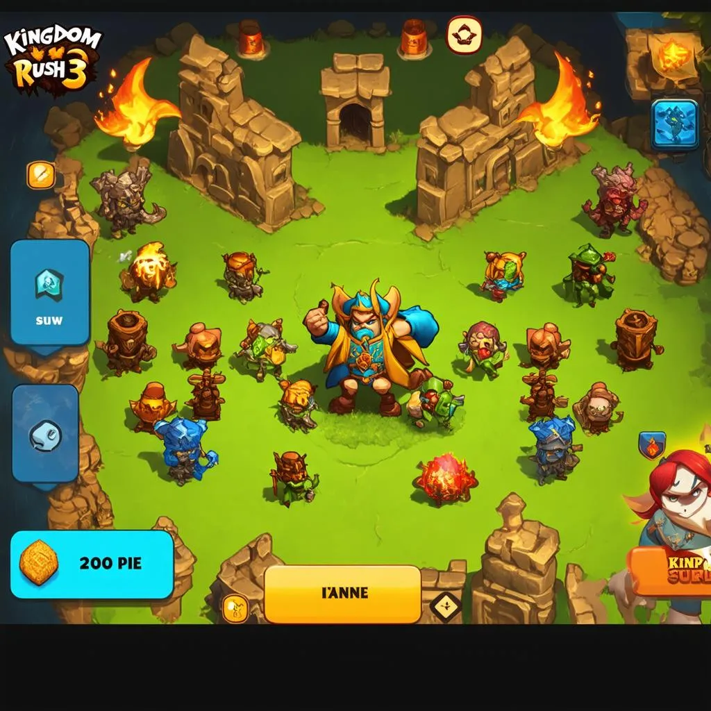 Giao diện game Kingdom Rush 3