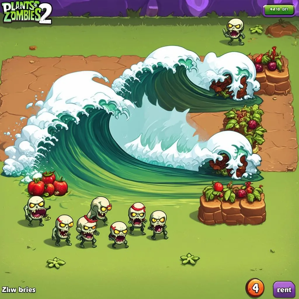 Plants vs Zombies 2 gameplay screenshot