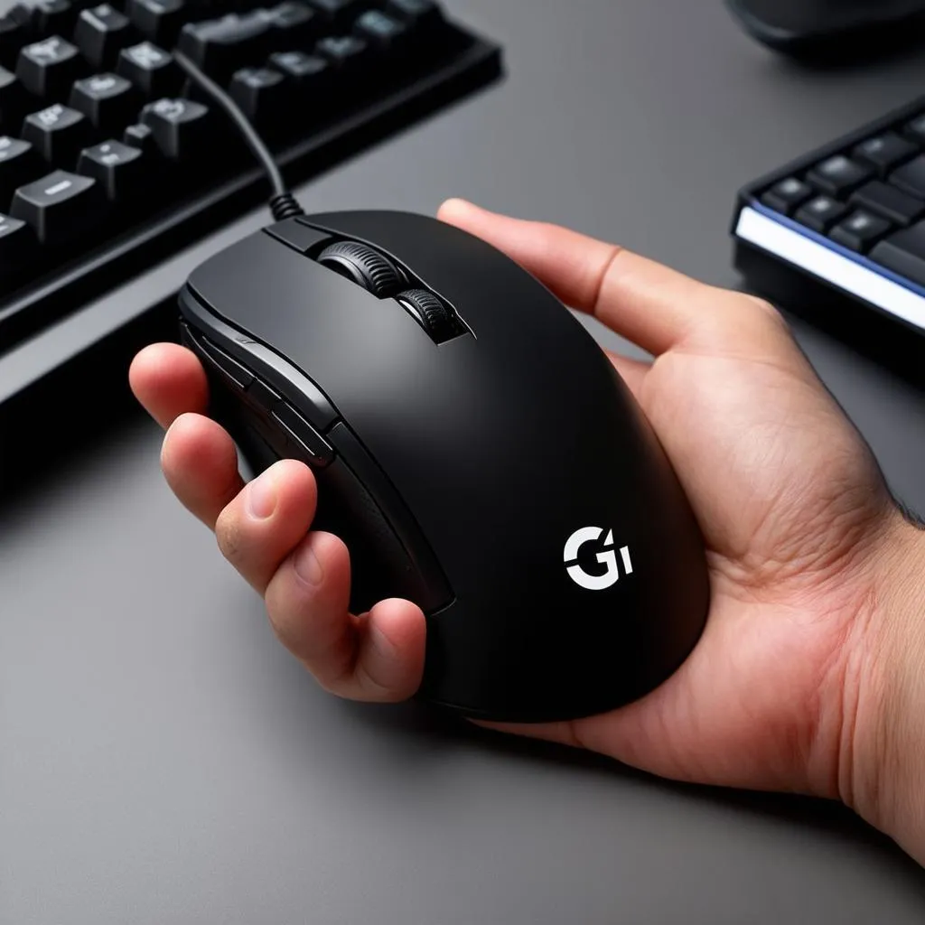 Game thủ cầm chuột Logitech G600