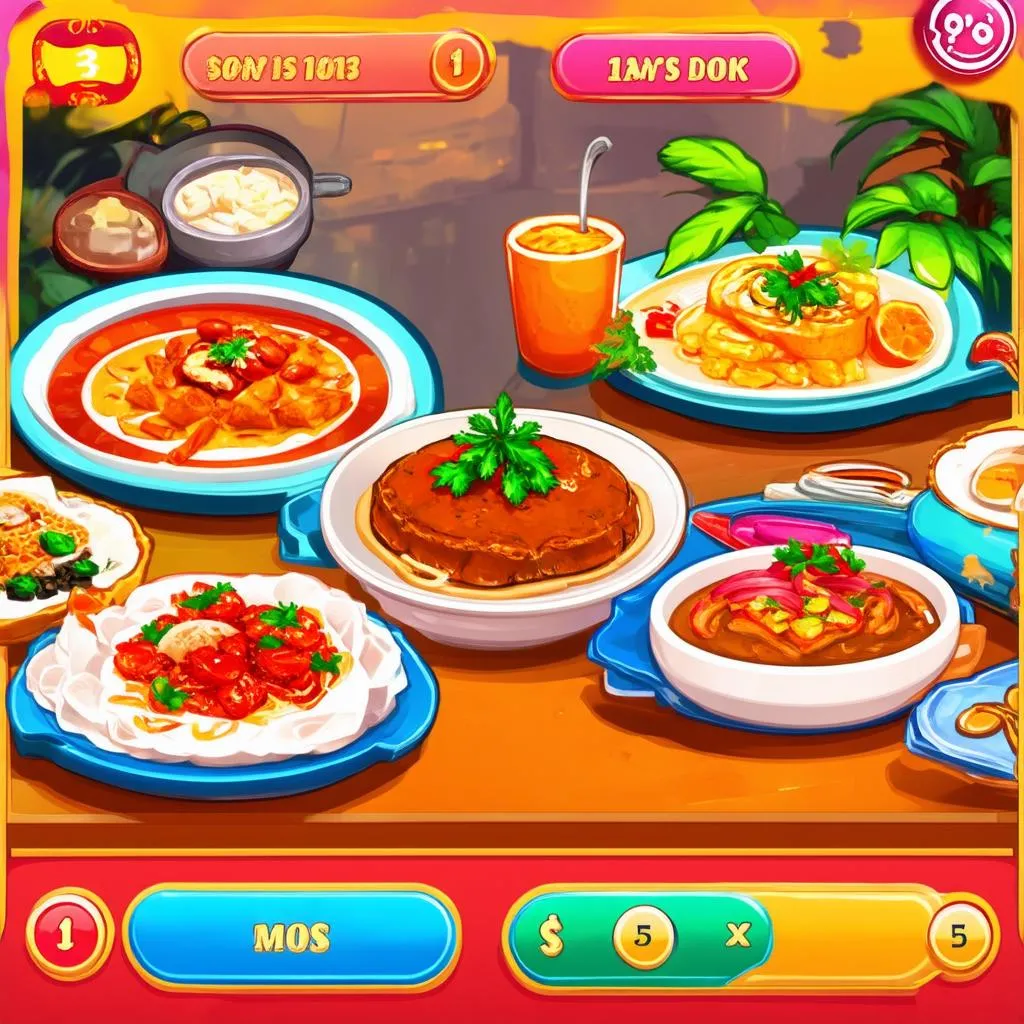 Thế giới ẩm thực trong game nấu ăn