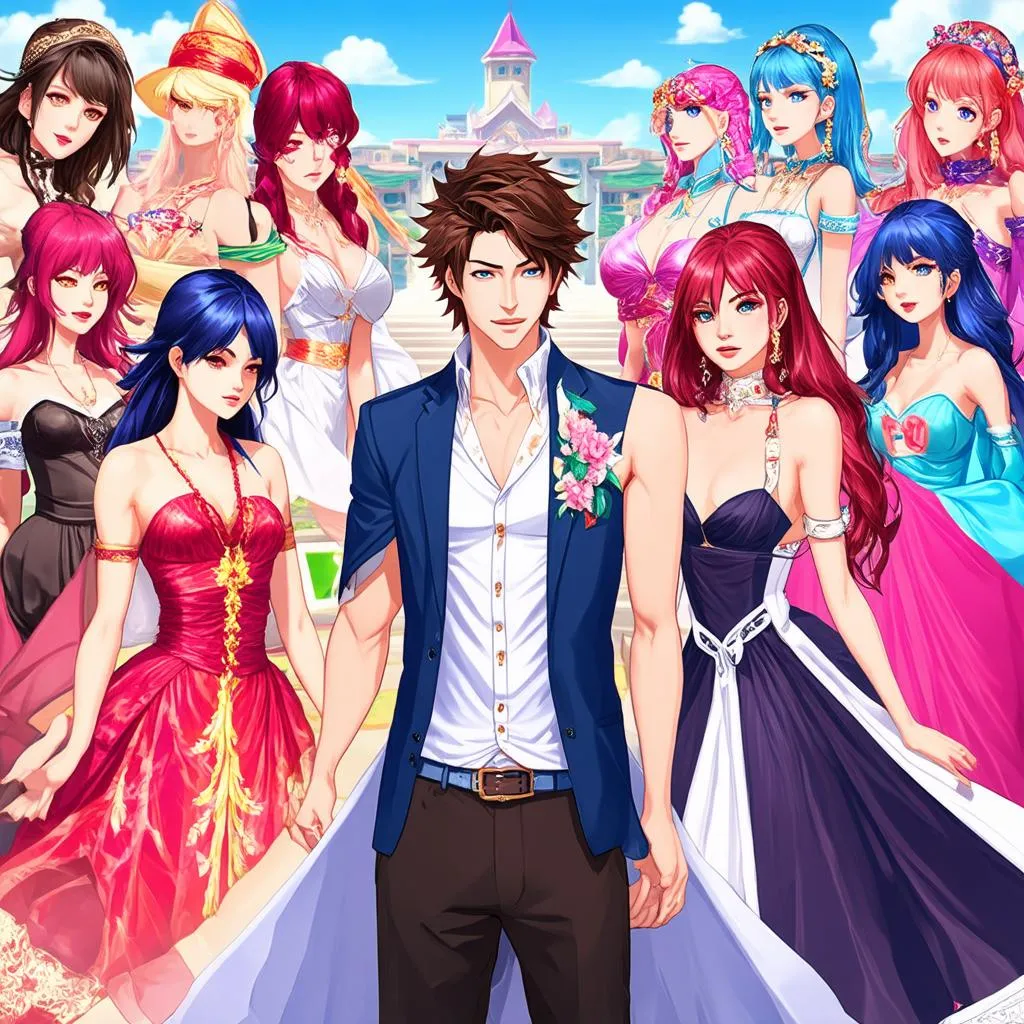 Thế giới ảo trong game harem