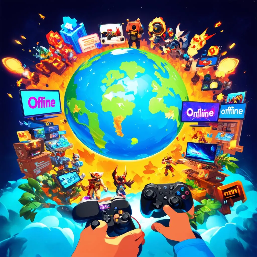 Thế giới game online và offline