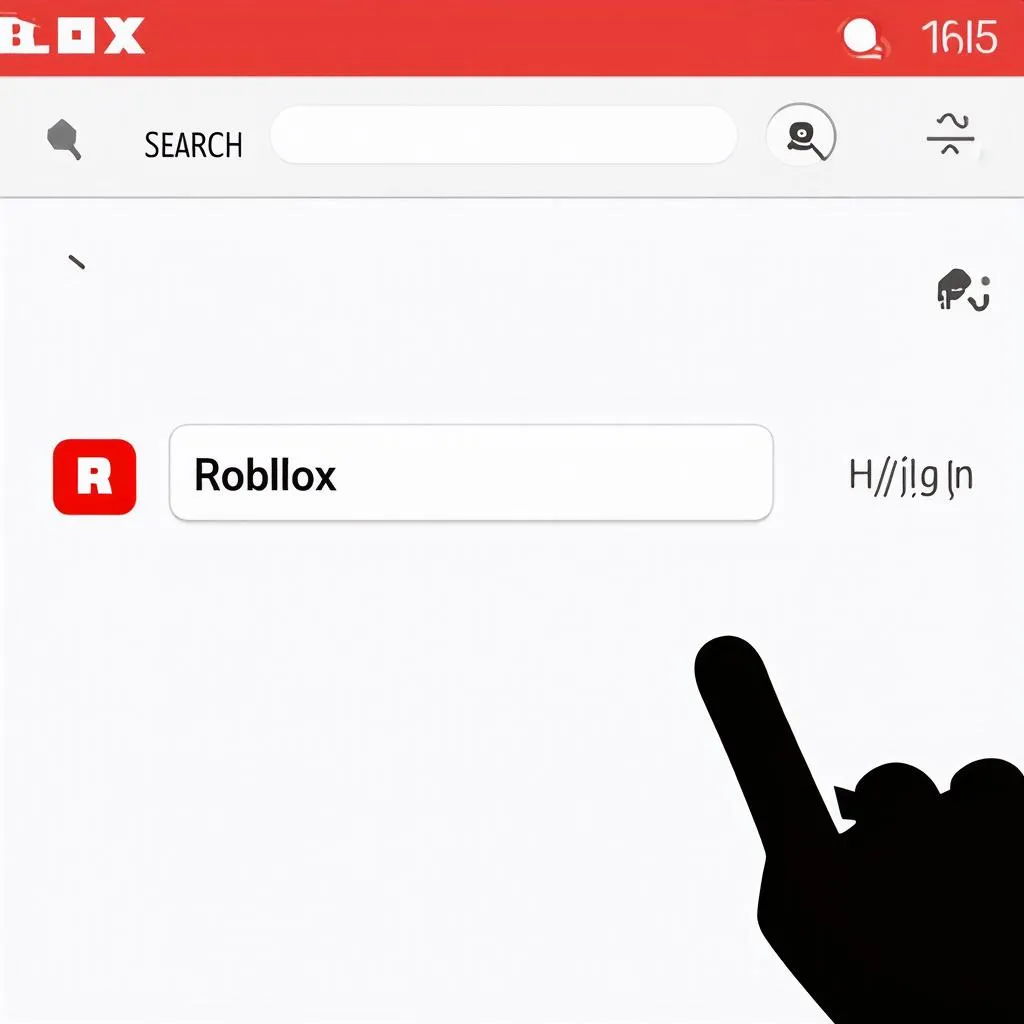 Tìm kiếm game Roblox