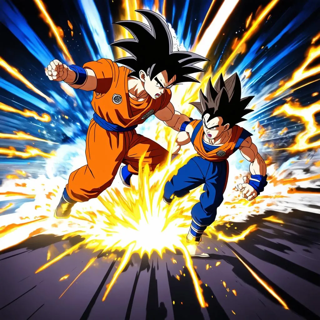 Goku vs Vegeta epic battle