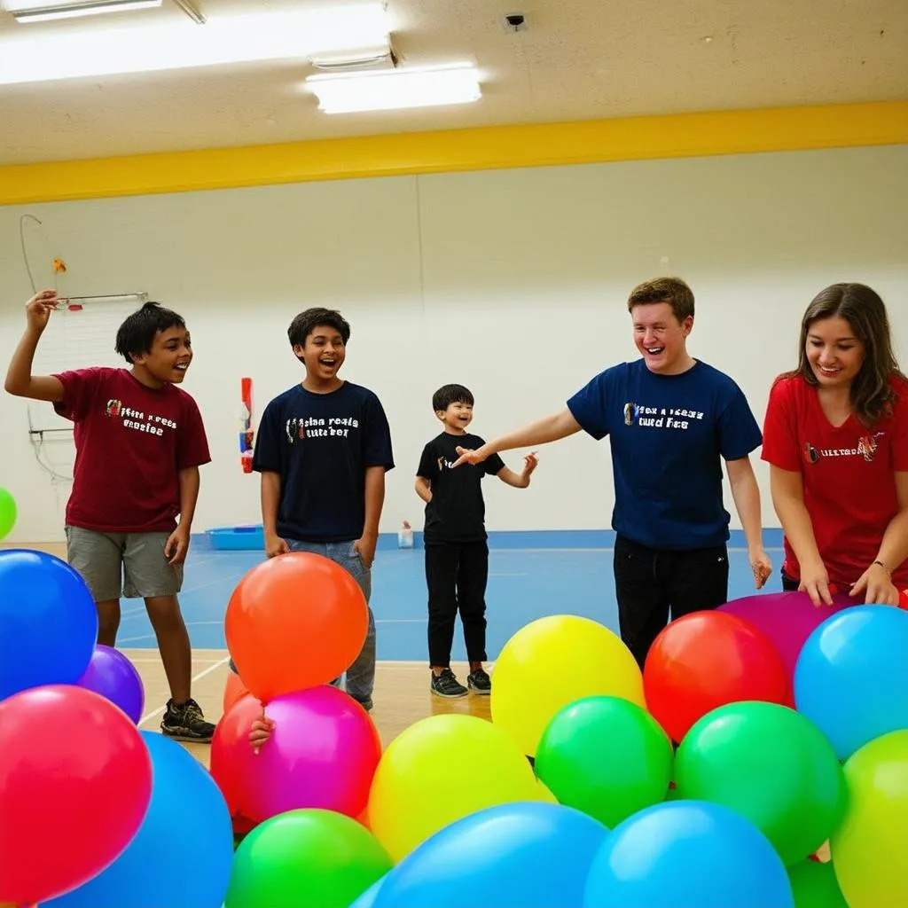 Trò chơi bóng bay team building vui nhộn