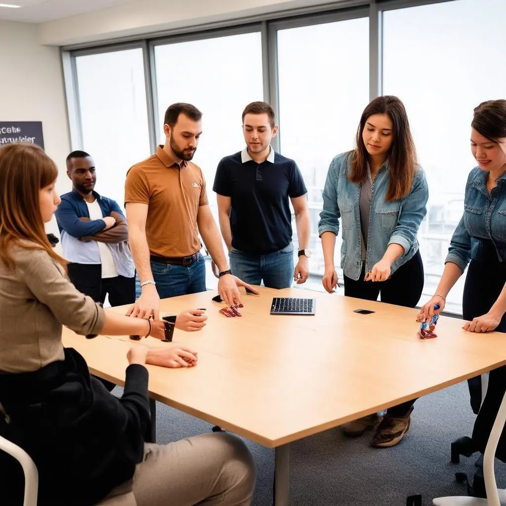 Indoor team building games for office workers