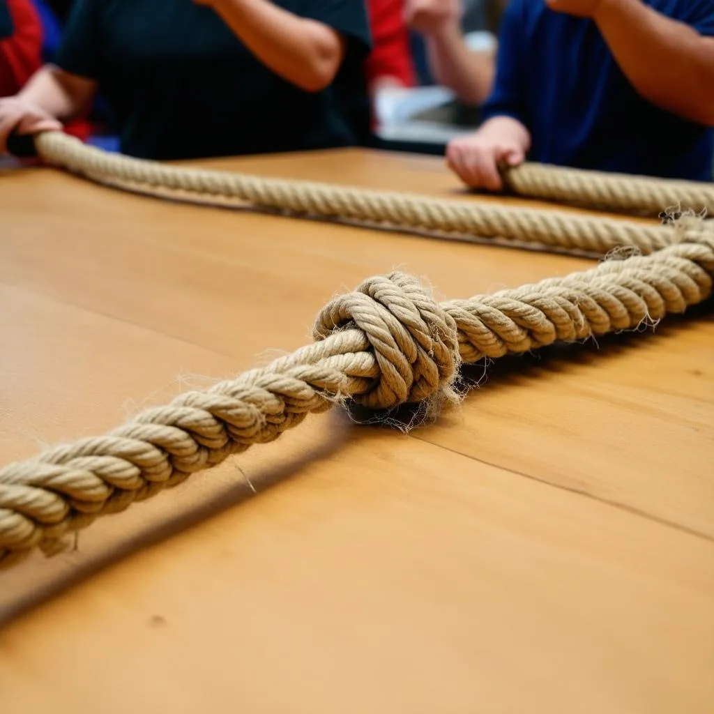 Tug the table game rope