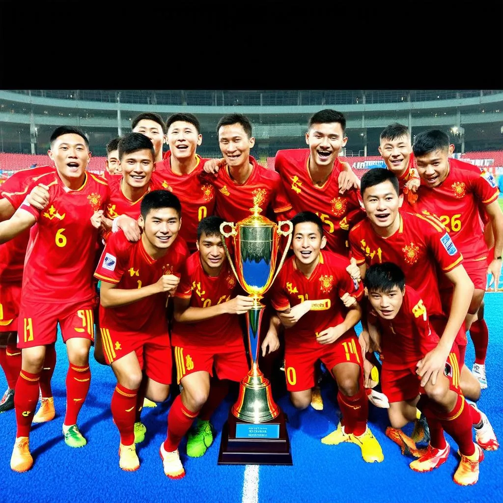 U22 Việt Nam nâng cúp vàng SEA Games 30