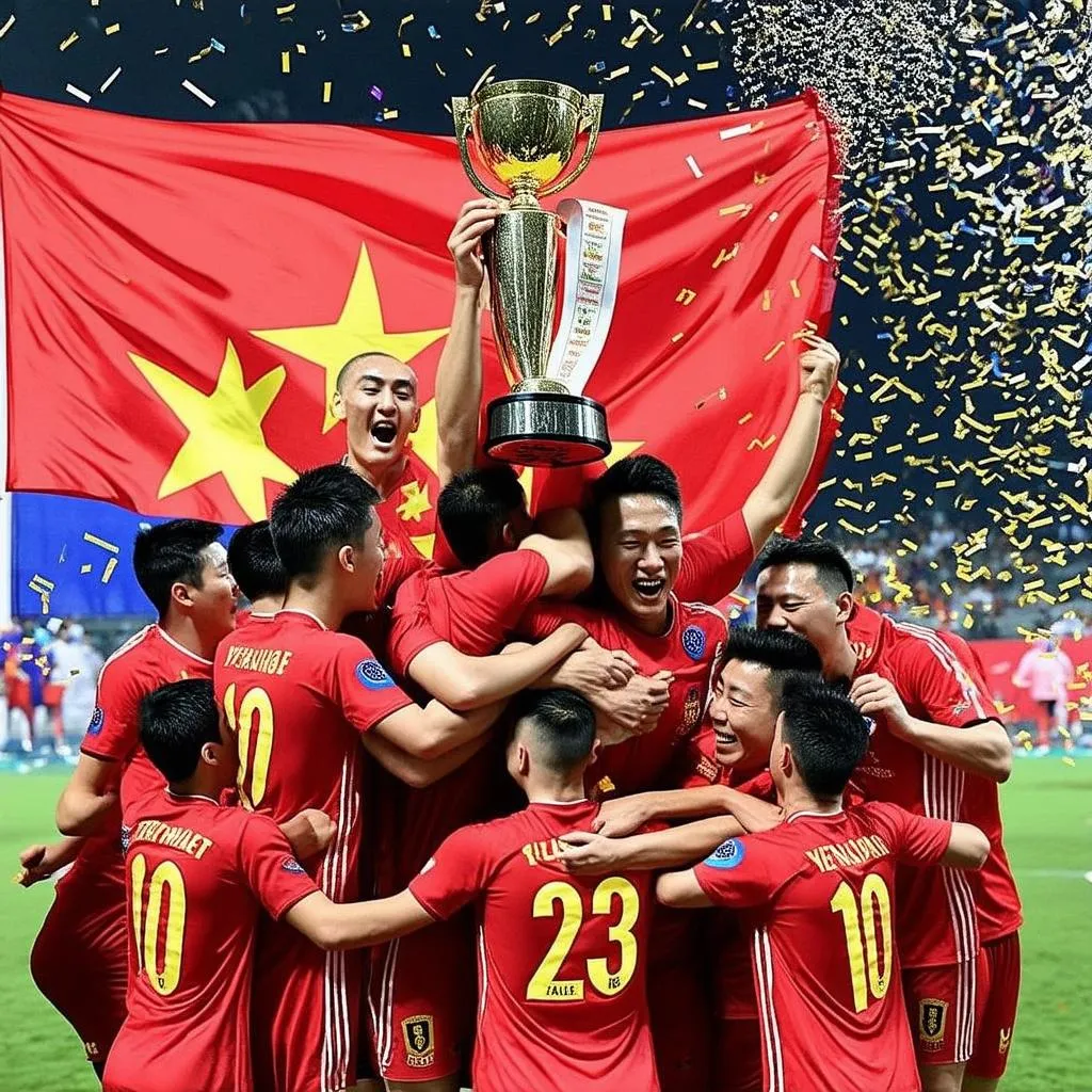 U23 Việt Nam ăn mừng chức vô địch Sea Games