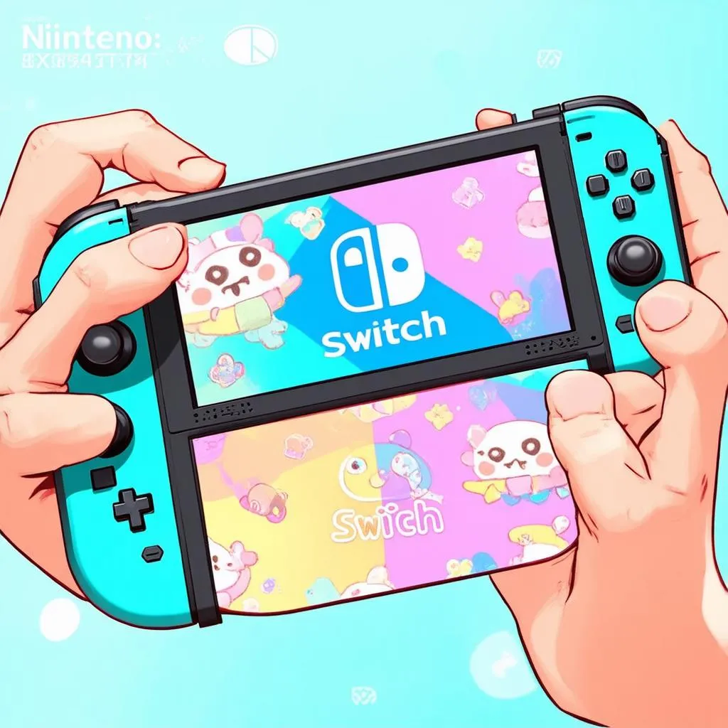 Vẽ tay máy Nintendo Switch dễ thương