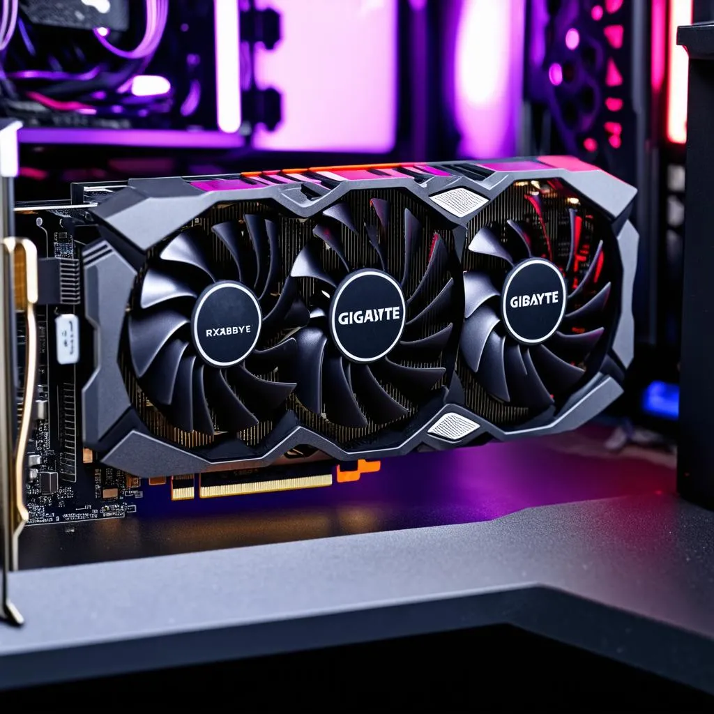 VGA Card Gigabyte RX580 Gaming in PC