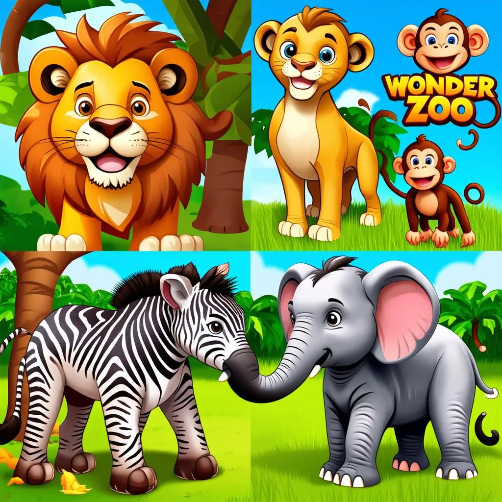 Các loài động vật trong Game Wonder Zoo tiếng Việt