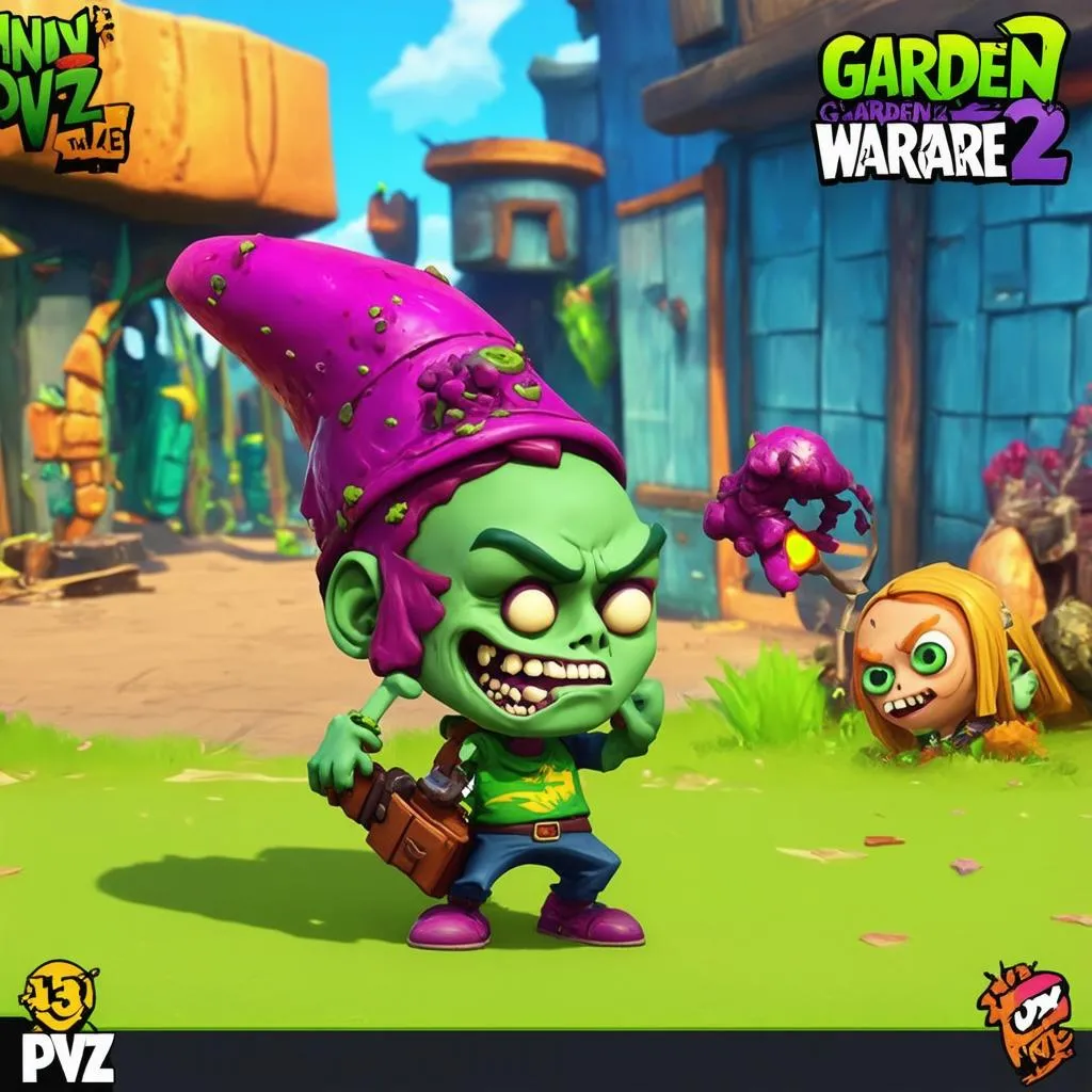 Hình ảnh lũ zombie vui nhộn trong game pvz garden warfare 2