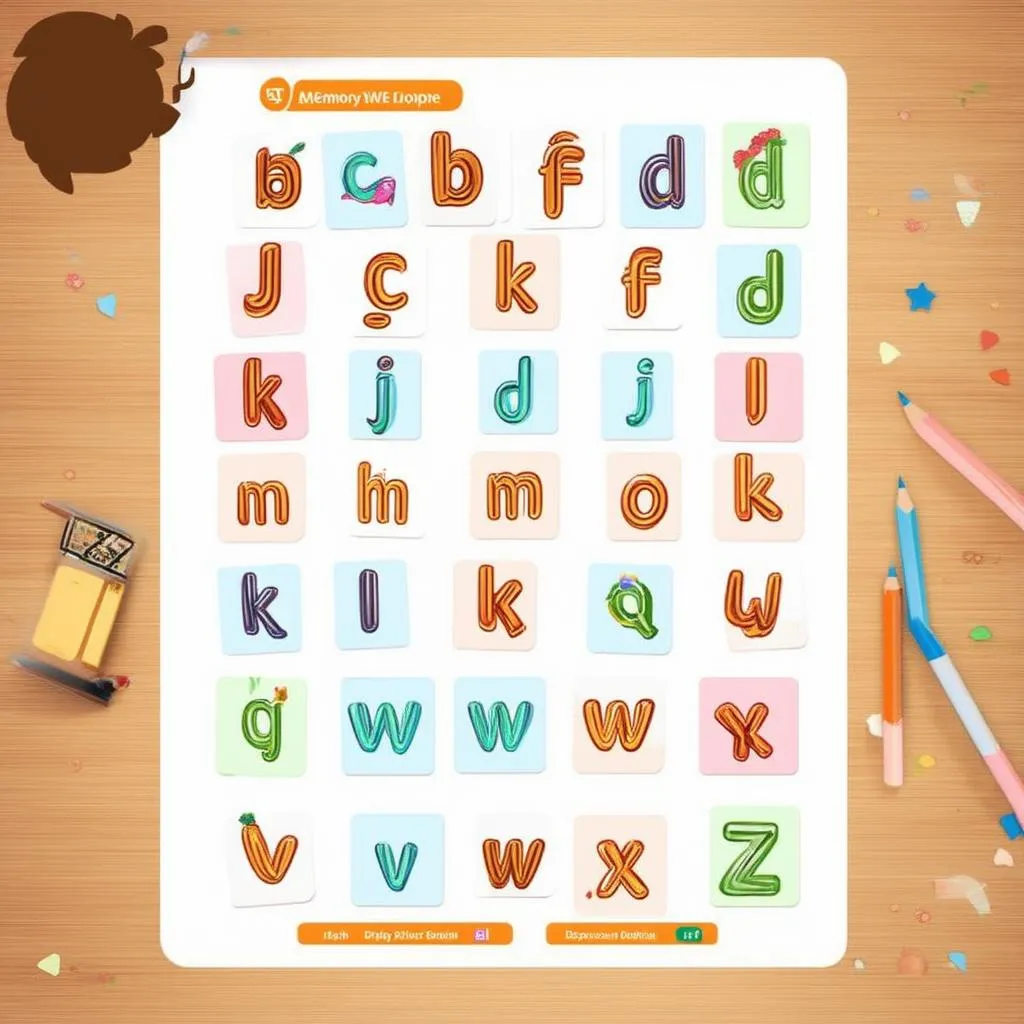 các-thẻ-trong-trò-chơi-alphabet-memory-game-online