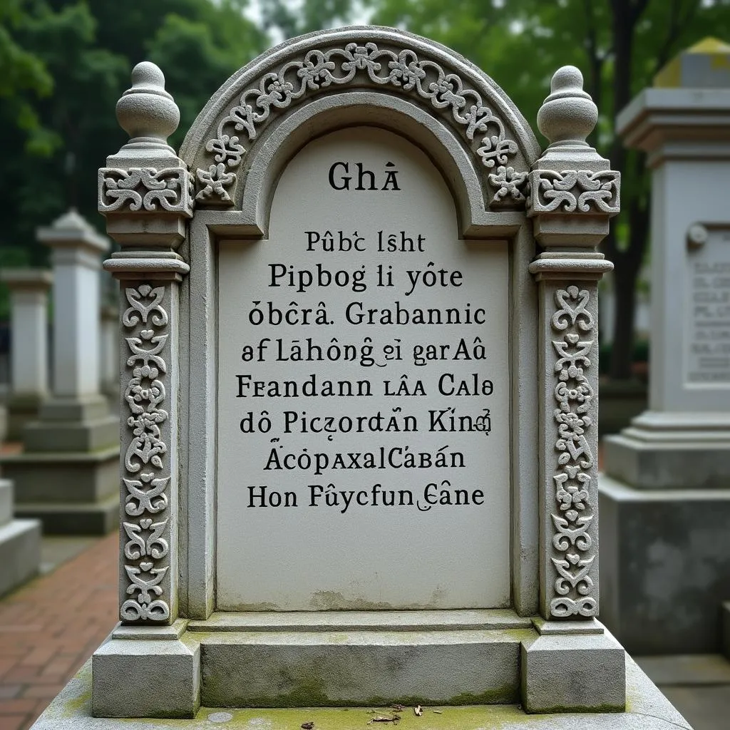 Hình ảnh bia mộ cổ tại An Bang Cemetery