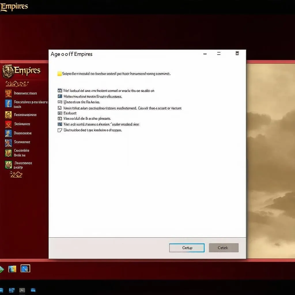 Cài đặt game Age of Empires