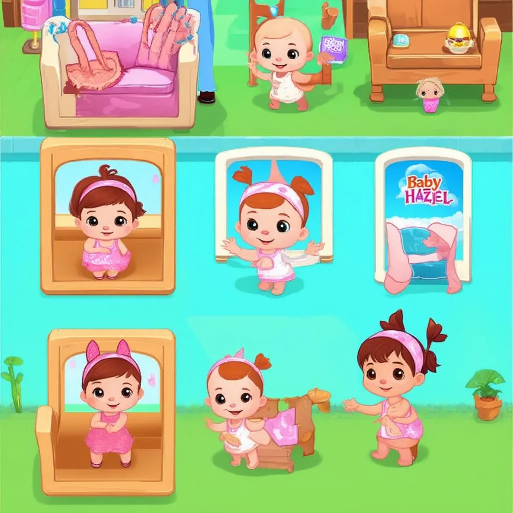 Baby Hazel at Beach Characters