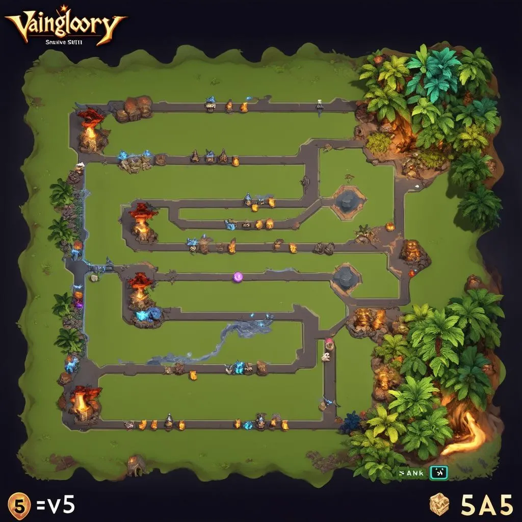 Bản đồ 3 lane trong Vainglory 5v5