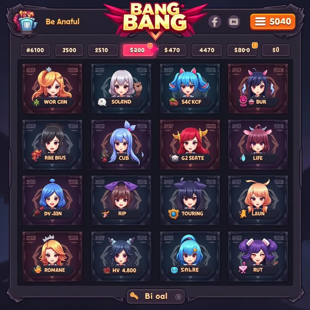 Giao Diện Chính Bang Bang Web Game