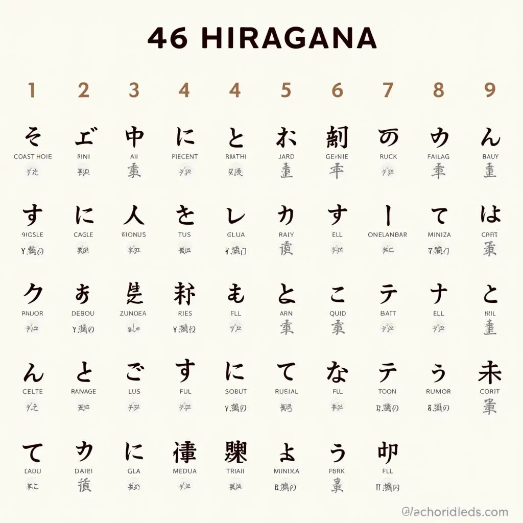 Bảng chữ cái Hiragana