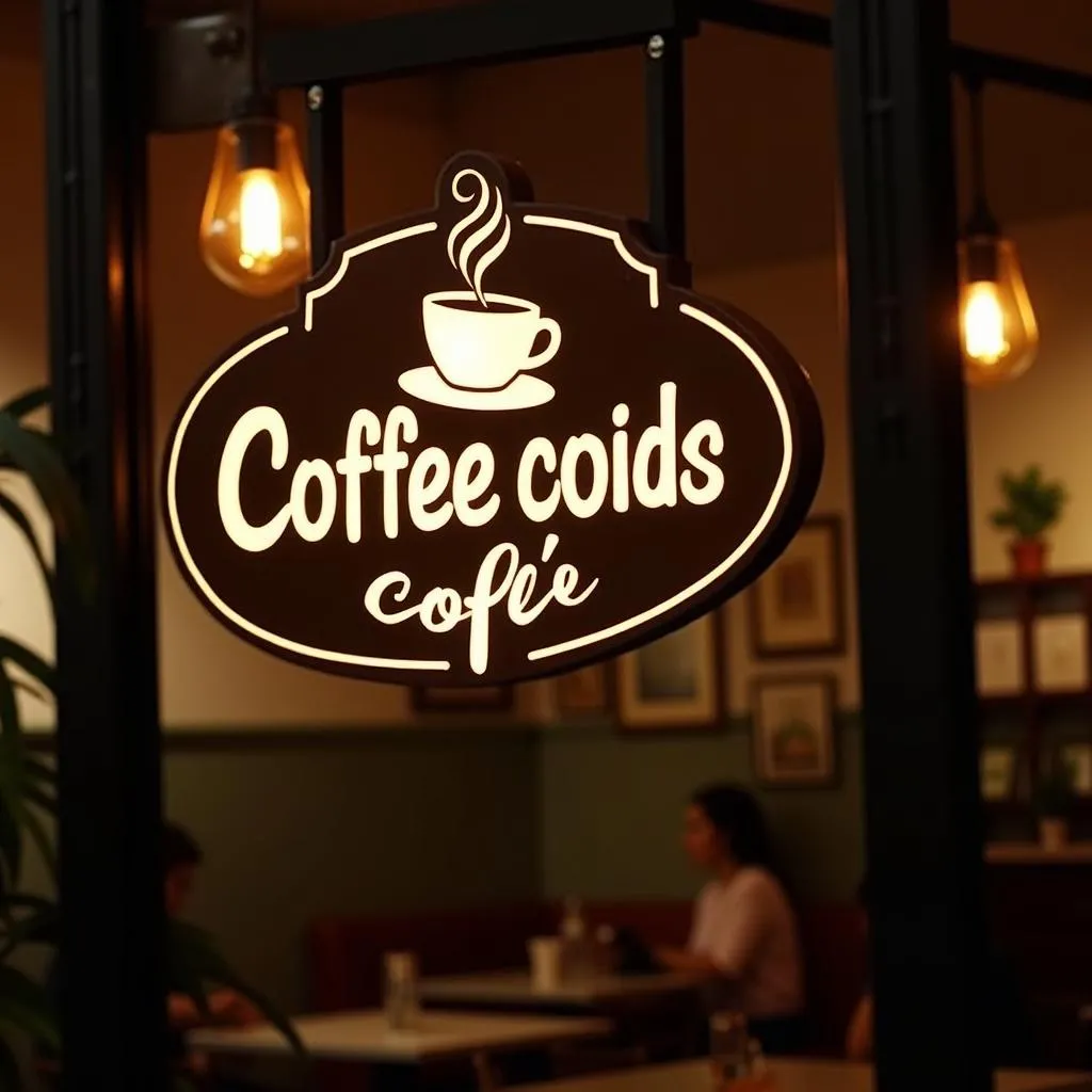 Bảng hiệu LED quán cafe