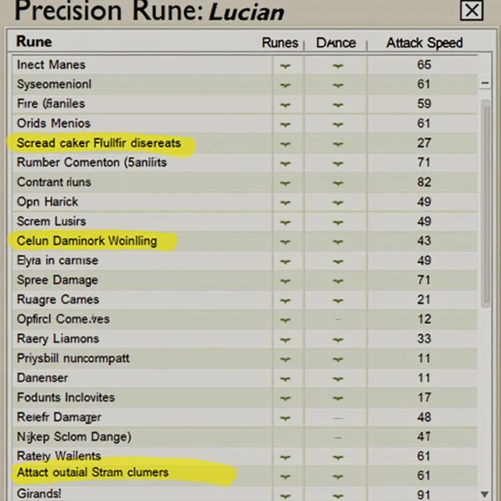 Bảng ngọc Lucian chuẩn xạ thủ