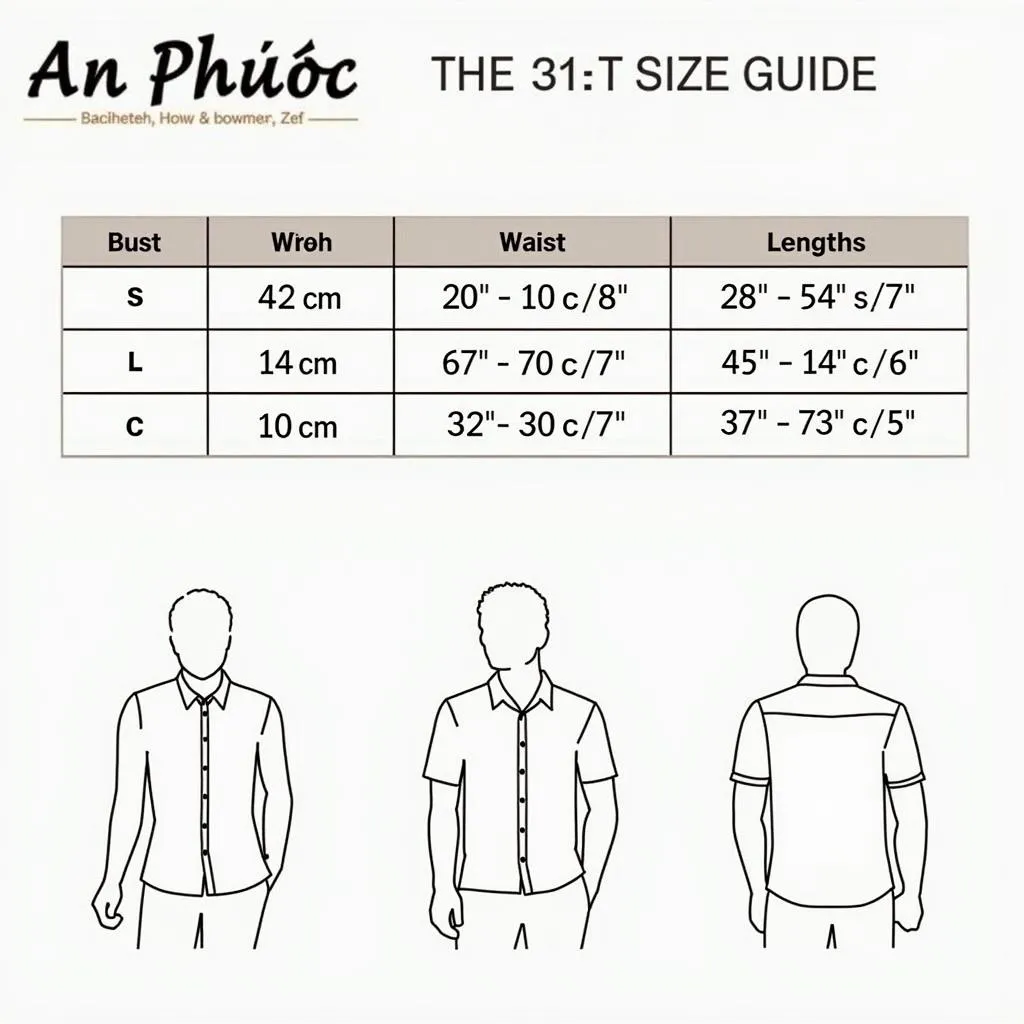 Bảng size áo An Phước