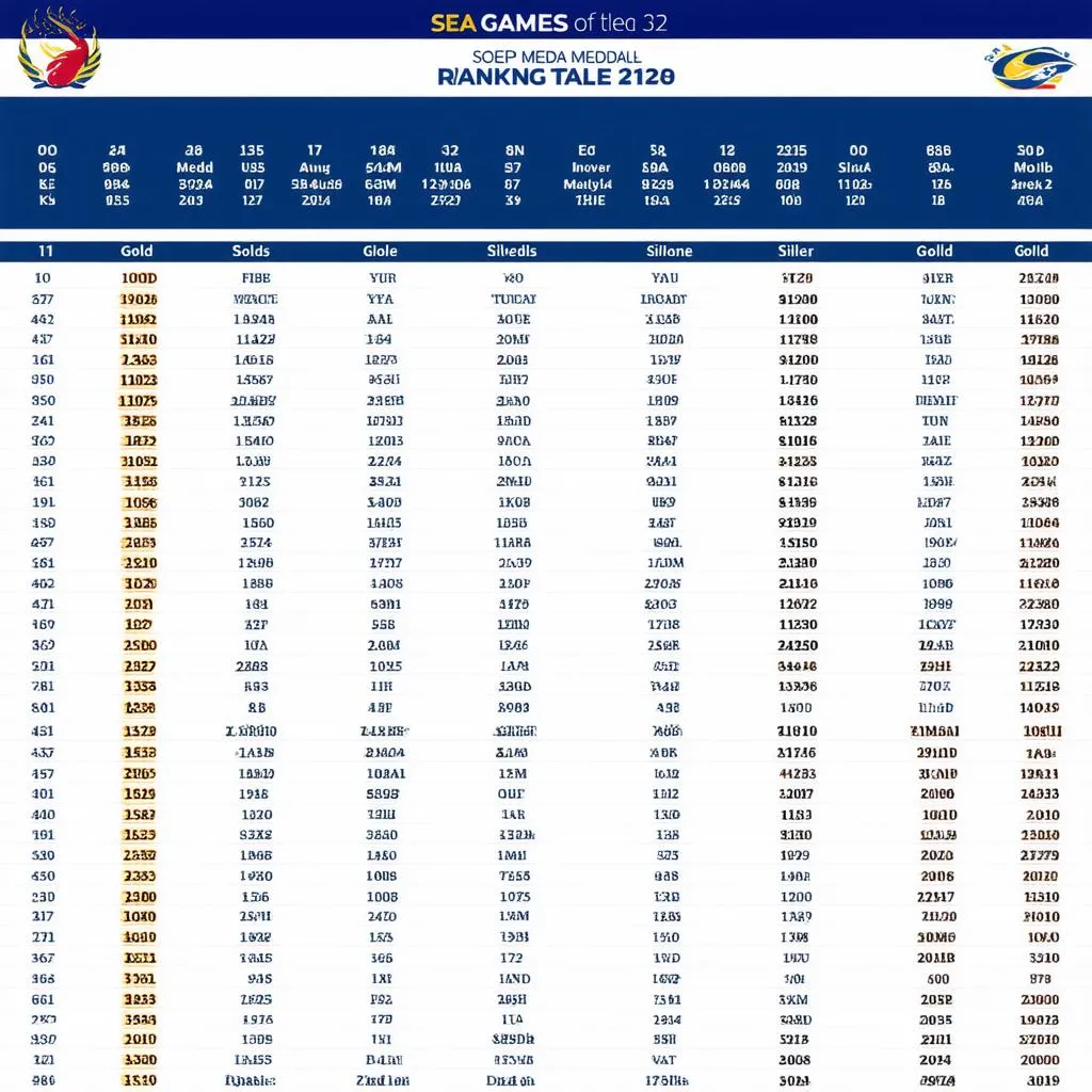 Bảng xếp hạng huy chương SEA Games 32