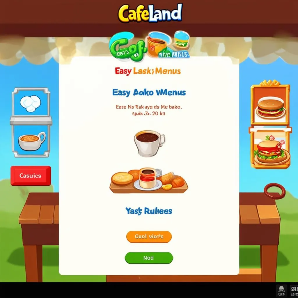 CafeLand game interface