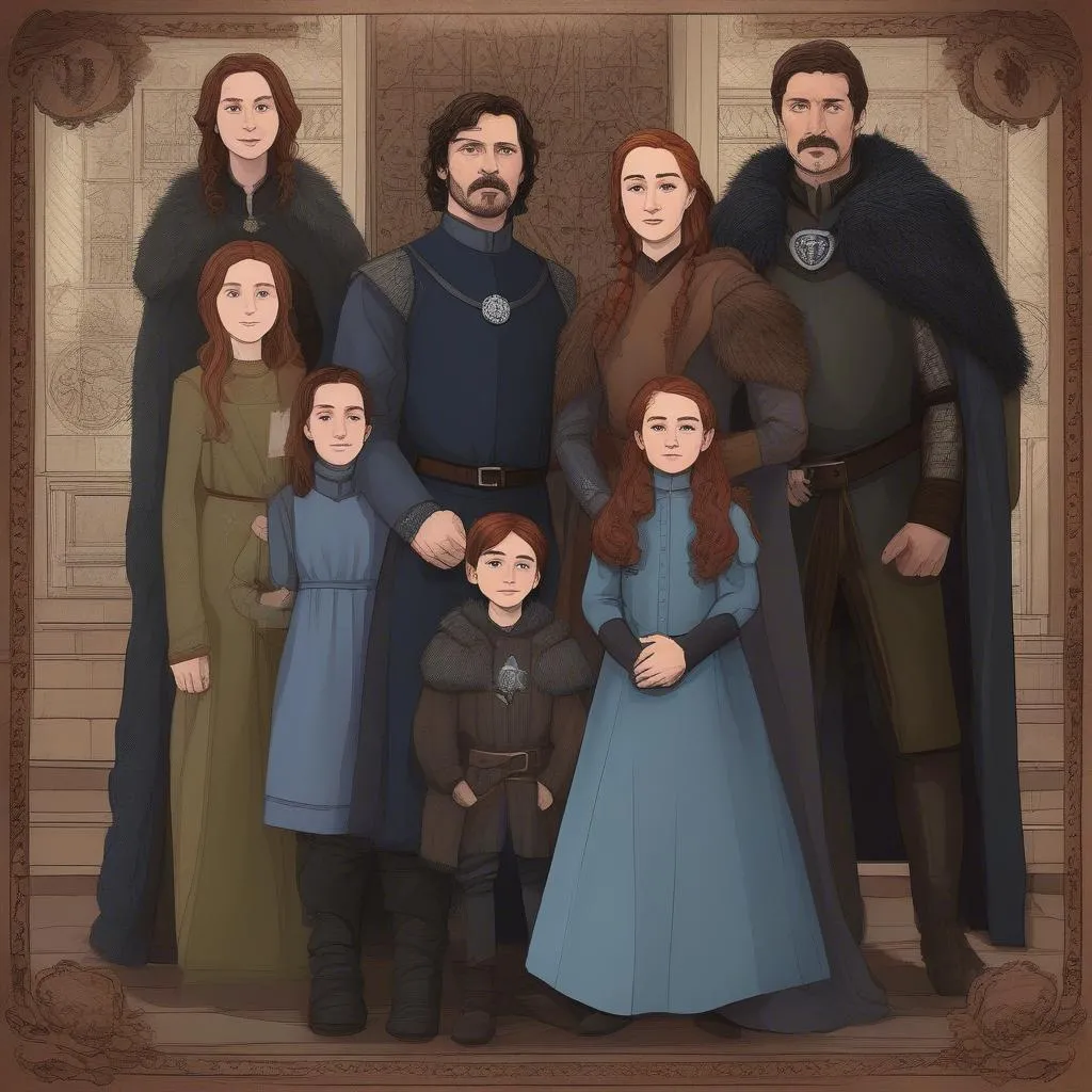 Catelyn Stark bên gia đình