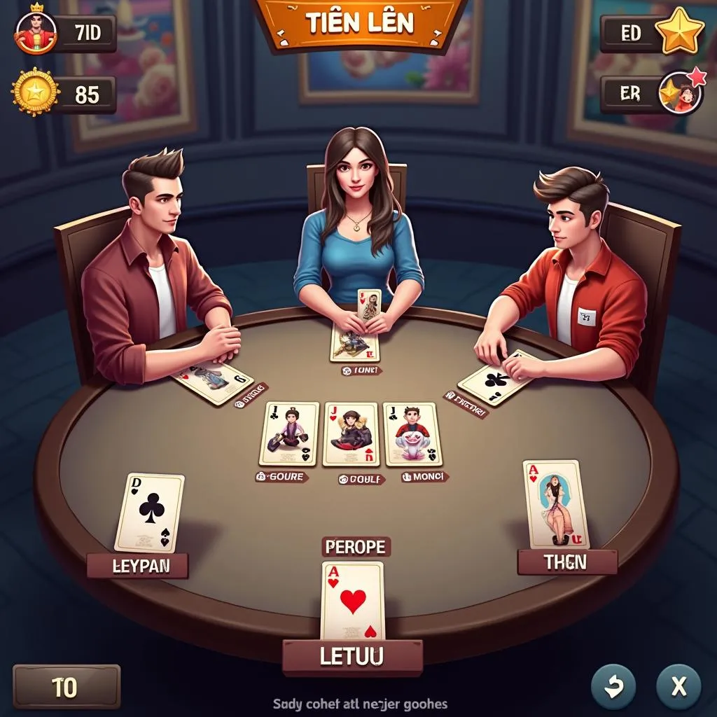 Chơi game đánh bài tiến lên trên Y8