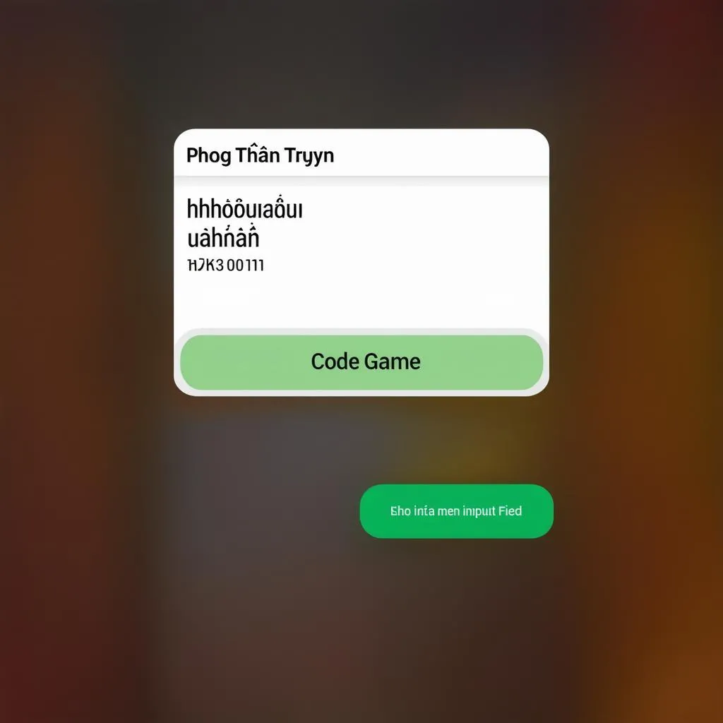 Code Game Phong Thần Truyện