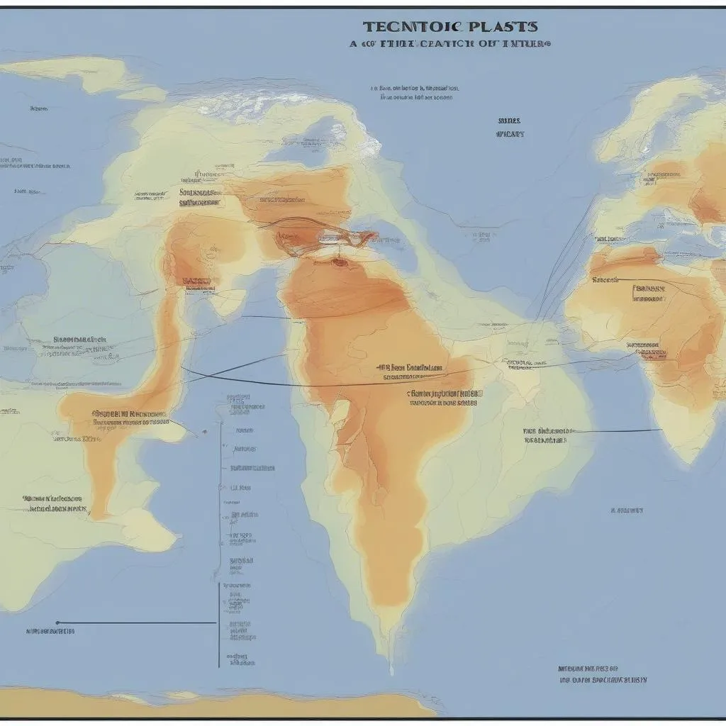 Bản đồ di chuyển của các mảng kiến tạo