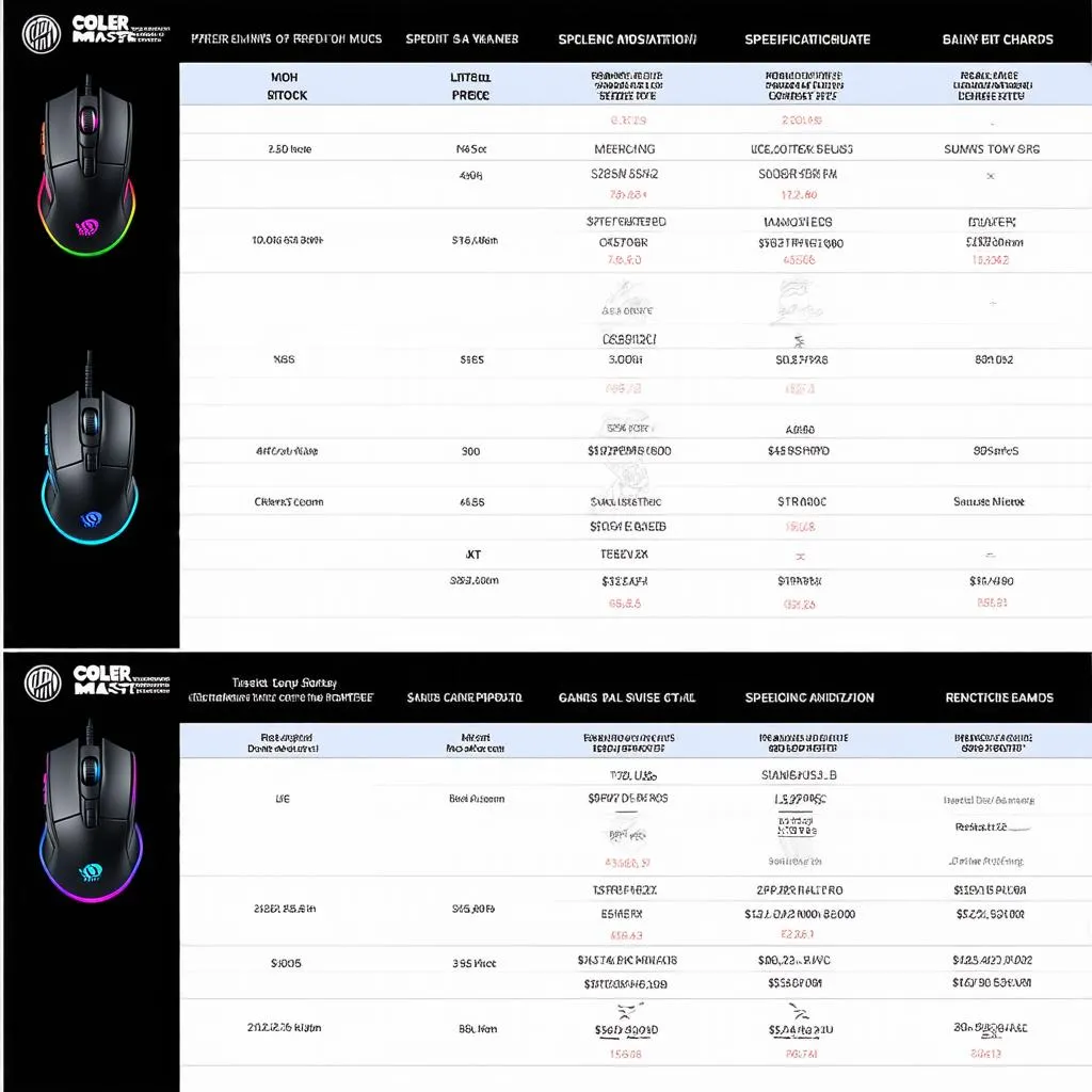 Cooler Master Gaming Mouse Comparison