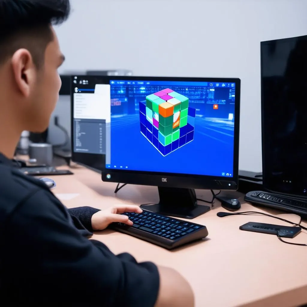 cube typing game