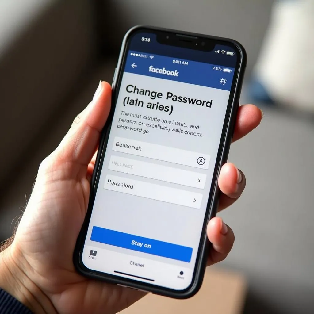 Đổi mật khẩu Facebook trên điện thoại