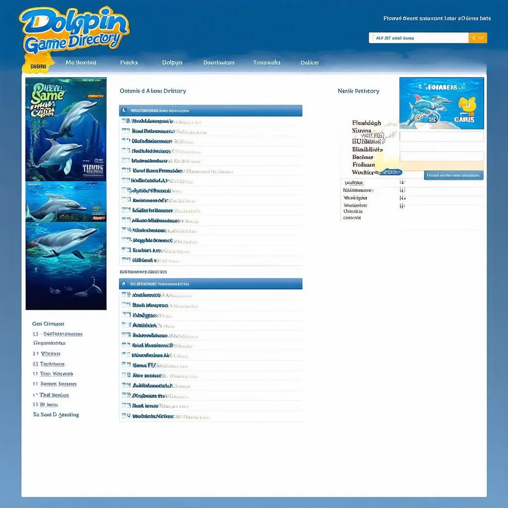 Giao diện Dolphin Game Directory