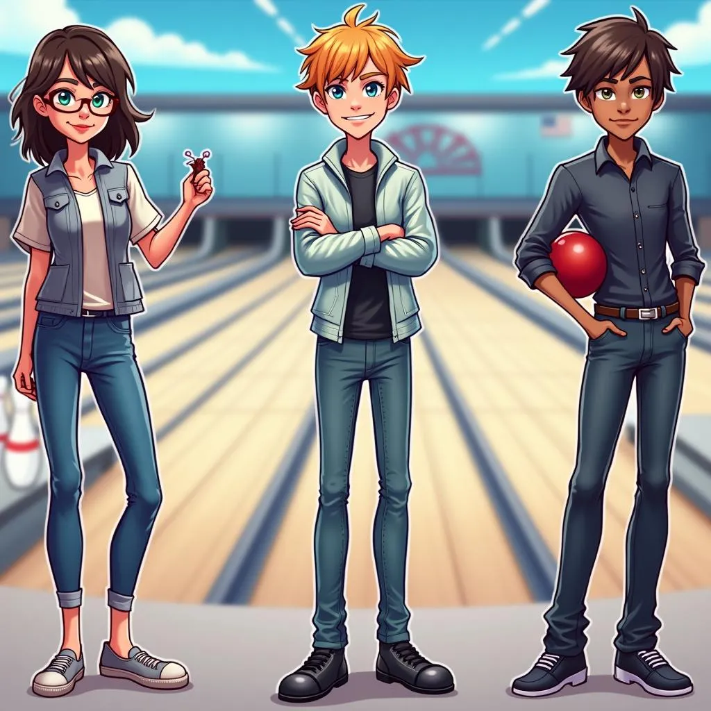 Các nhân vật trong Dream Games Bowling