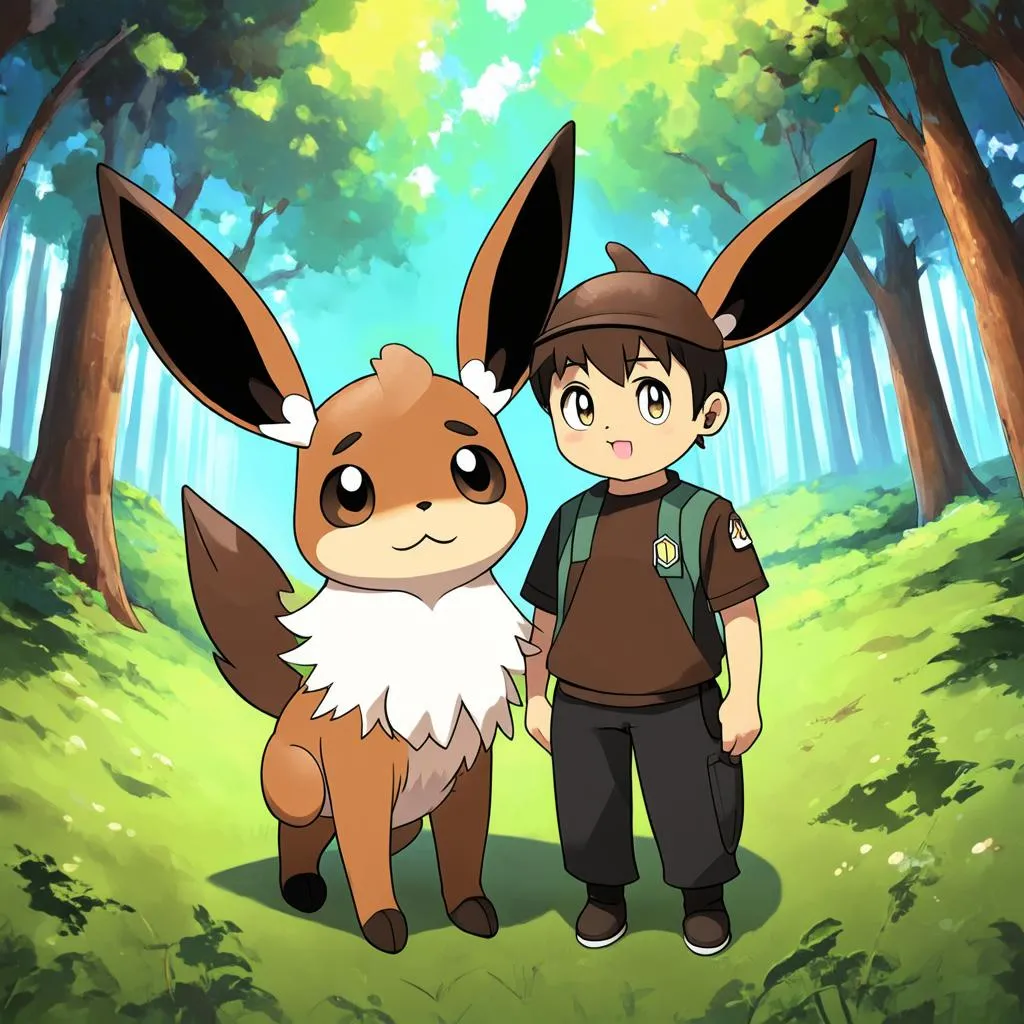 Eevee and Trainer