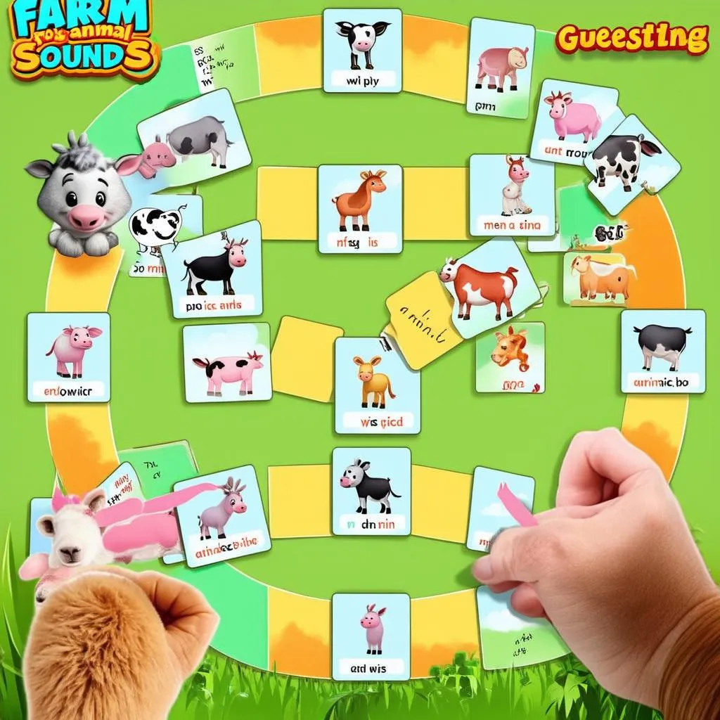 Farm Animal Sounds Guessing Game - Board