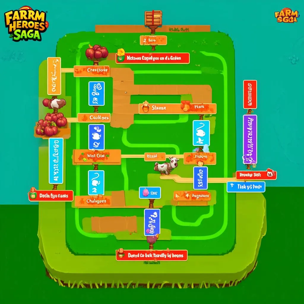 Bản Đồ Level Trong Game Farm Heroes Saga