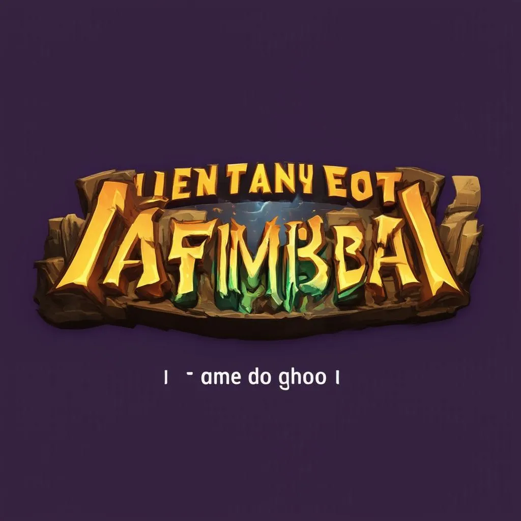 Font chữ đặt tên game và logo