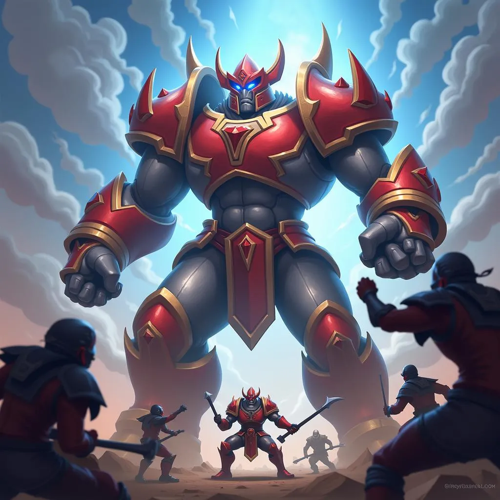 Galio hỗ trợ đồng đội trong giao tranh