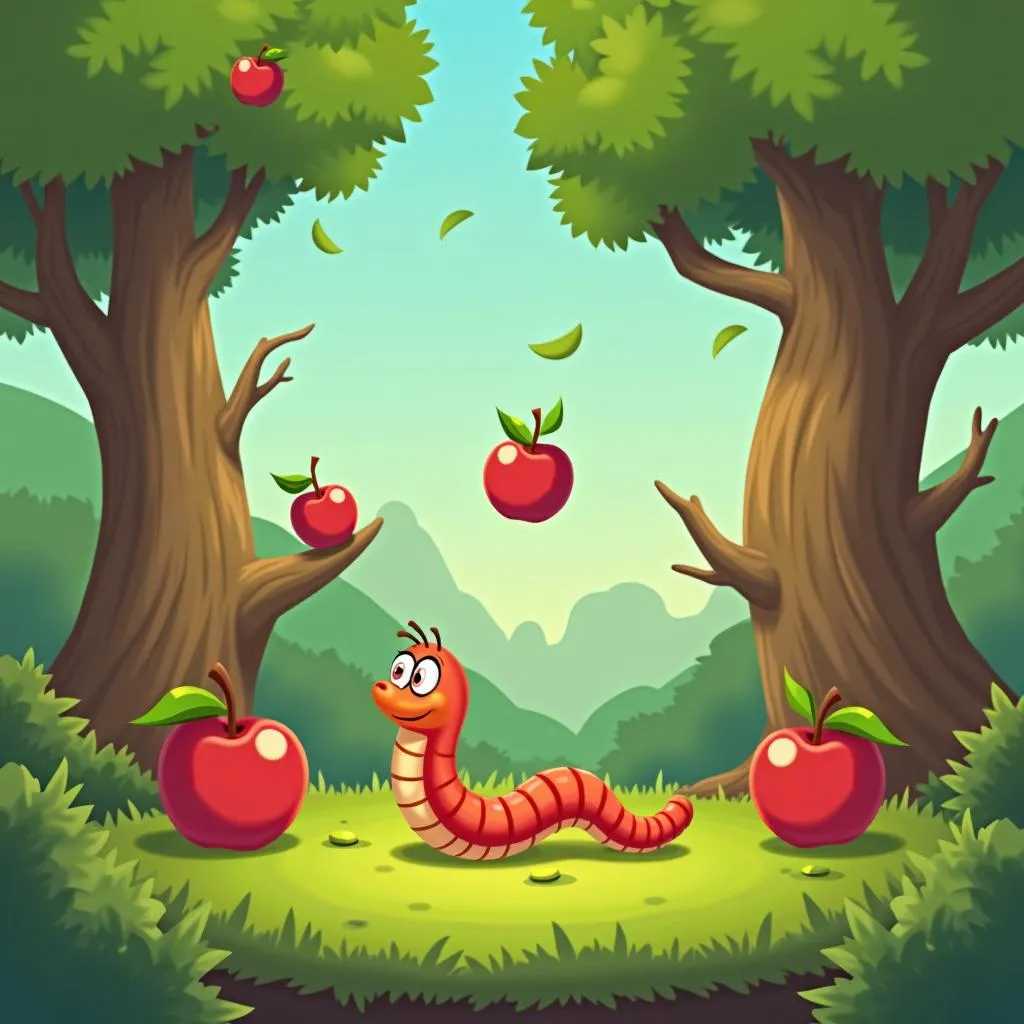 Màn chơi game Apple Worm