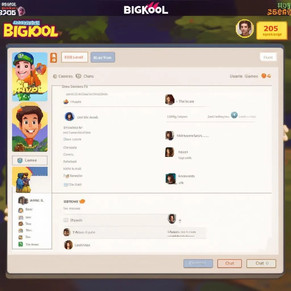 Giao diện của game bài Bigkool 2015