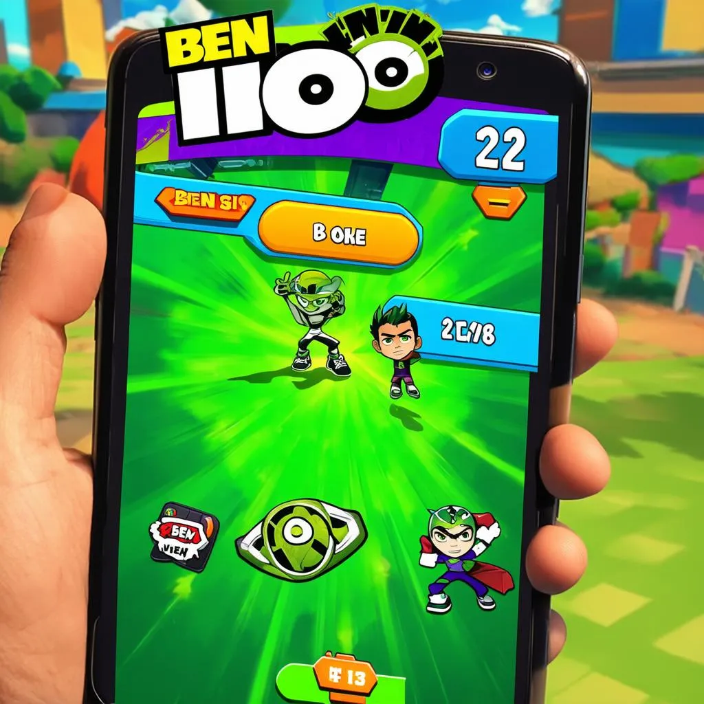 Game Vui Ben 10 trên điện thoại